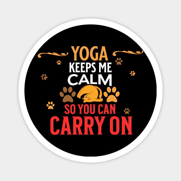 Yoga Funny Cat Pose Magnet by NICHE&NICHE